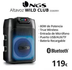 Oferta de NGS - Altavoz Wild Club por 119€ en Ecomputer