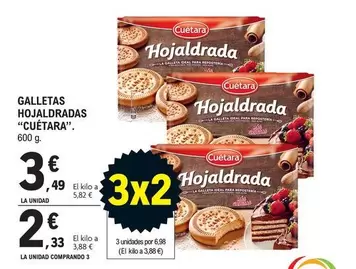 Oferta de Cuétara - Galletas Hojaldradas por 3,49€ en E.Leclerc