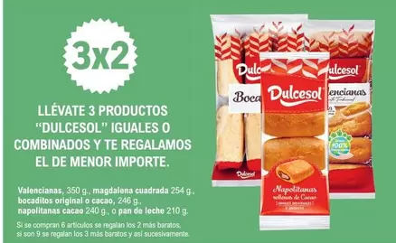 Oferta de Dulcesol - Llevate 3 Productos Iguales O Combinados Y Te Regalamos El De Menor Importe en E.Leclerc