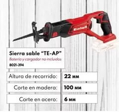 Oferta de Power X-Change - Sierra Sable "TE-AP" por 59,95€ en BricoCentro