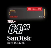 Oferta de SanDisk por 64,99€ en MediaMarkt