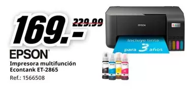 Oferta de Epson - Impresora Multifunción Econtank  por 169€ en MediaMarkt