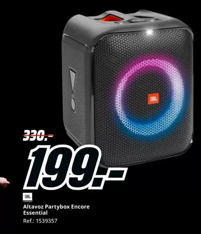 Oferta de Jbl - Altavoz Partybox Encore Essential por 199€ en MediaMarkt