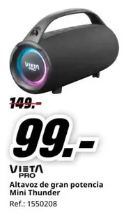 Oferta de Vieta - Altavoz De Gran Potencia Mini Thunder por 99€ en MediaMarkt