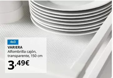 Oferta de Variera - Alfombrilla Cajón, Transparente, 150 Cm por 3,49€ en IKEA