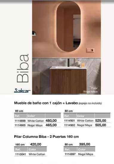 Oferta de Mueble De Baño Con 1 Cajon + Lavabo por 465€ en Distriplac