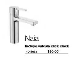 Oferta de Naia Incluye Valvula Click Clack por 130€ en Distriplac