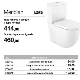 Oferta de Roca - Meridian por 414€ en Distriplac