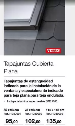 Oferta de Tapajuntas Cubierta Plana por 95€ en Distriplac