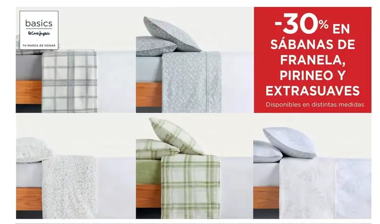 Oferta de El Corte Inglés - Sábanas De Franela/ Pirineo Y Extrasuaves en Hipercor