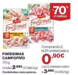 Oferta de Campofrío - Finissimas por 2,99€ en Hipercor