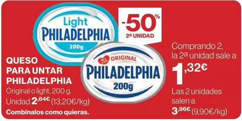 Oferta de Philadelphia - Queso Para Untar por 2,64€ en Hipercor