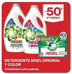 Oferta de Ariel - Detergente Original Y Color  en Hipercor