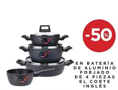 Oferta de El Corte Inglés - Batería De Aluminio Forjado De 4 Piezas en Hipercor