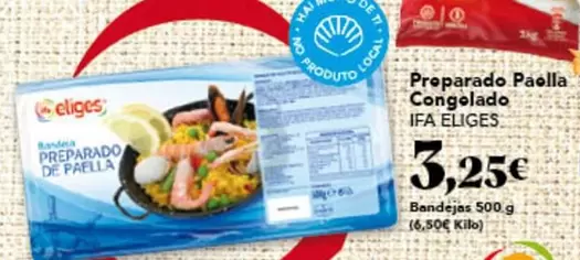 Oferta de Eliges - Preparado Paella Congelado por 3,25€ en Gadis