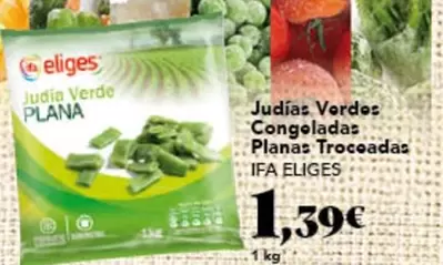 Oferta de Eliges - Judias Verdes Congeladas Planas Troceadas por 1,39€ en Gadis