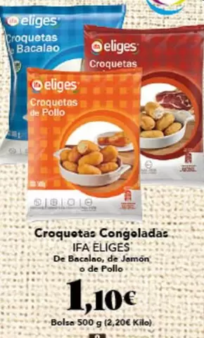 Oferta de Ifa Eliges - Croquetas Congeladas por 1,1€ en Gadis