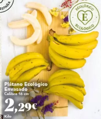 Oferta de Platano Ecologico Envasado por 2,29€ en Gadis