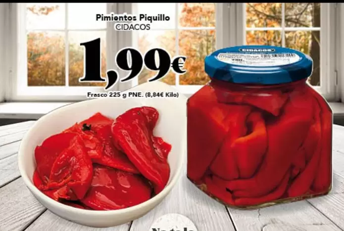 Oferta de Cidacos - Pimientos Piquillo por 1,99€ en Gadis