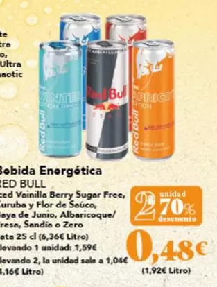 Oferta de Red Bull - Bebida Energética por 1,59€ en Gadis