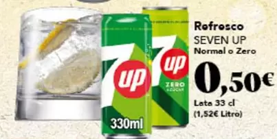 Oferta de Seven Up - Refresco Normal O Zero por 0,5€ en Gadis