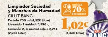 Oferta de Cillit Bang - Limpiador Suciedad Y Manchas De Humedad por 3,39€ en Gadis