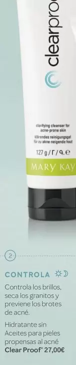 Oferta de Mary Kay - Hidratante Sin Aceites Para Pieles Propensas Al Acné Clear Proof  por 27€ en Mary Kay