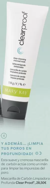 Oferta de Mary Kay - Mascarilla De Carbón Limpiadora Profunda Clear Proof por 28,5€ en Mary Kay