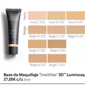 Oferta de Base De Maquillaje TimeWise® 3D™ Luminosa por 27€ en Mary Kay