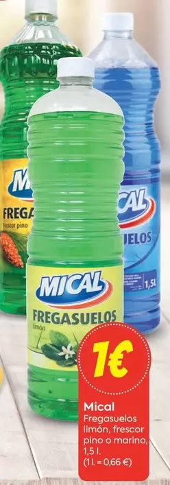 Oferta de Mical - Fregasuelos Limón por 1€ en Suma Supermercados