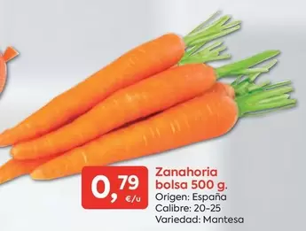 Oferta de Origen - Zanahoria Bolsa por 0,79€ en Suma Supermercados