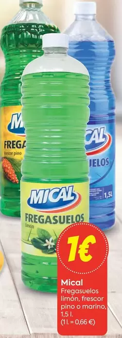 Oferta de Mical - Fregasuelos Limon por 1€ en Suma Supermercados