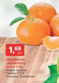 Oferta de Origen - Mandarina Clementina por 1,69€ en Suma Supermercados