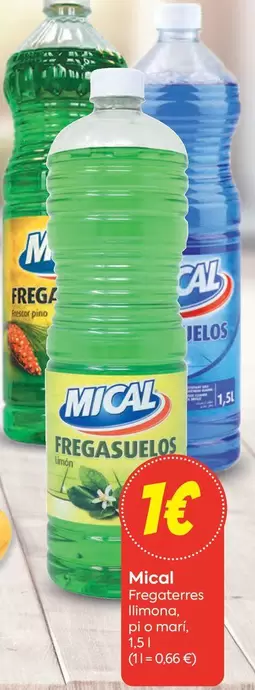 Oferta de Mical - Fregasuelos por 1€ en Suma Supermercados