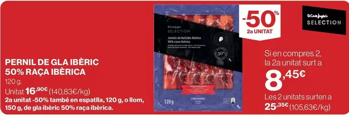 Oferta de Pernil De Gla Iberic 50% Raca Iberica por 16,9€ en Supercor Exprés