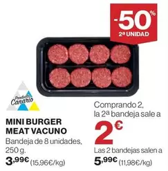 Oferta de Mini Burger Meat Vacuno por 3,99€ en Supercor