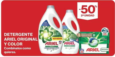 Oferta de Ariel - Detergente Original Y Color en Supercor