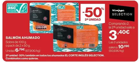 Oferta de Salmon Ahumado por 6,79€ en Supercor