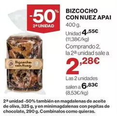 Oferta de Bizcocho Con Nuez Apai por 4,55€ en Supercor