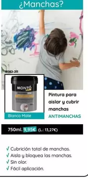 Oferta de Pintura Para Aislar Y Cubrir Manchas por 9,95€ en BricoCentro