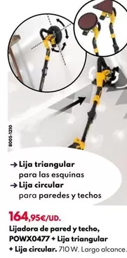 Oferta de Lija Triangular Para Las Esquinas Lija Circular Para Paredes Y Techos por 164€ en BricoCentro