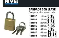 Oferta de Candado Con Llave por 3,15€ en ferrOkey