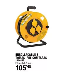 Oferta de Ironside - Enrollacable 3 Tomas IP55 Con Tapas por 105,45€ en ferrOkey