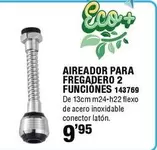 Oferta de Aireador Para Fregadero 2 Funciones por 9,95€ en ferrOkey