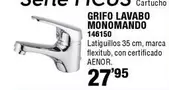 Oferta de Grifo Lavabo Monomando por 27,95€ en ferrOkey