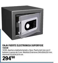 Oferta de Kylate - Caja Fuerte Electronica Superficie por 294,6€ en ferrOkey