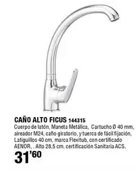 Oferta de Hevea - Caño Alto Ficus 144315 por 31,6€ en ferrOkey