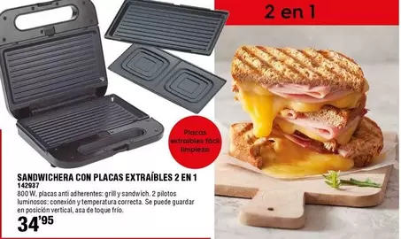 Oferta de Ambit - Sandwichera Con Placas Extraíbles 2 En 1 por 34,95€ en ferrOkey