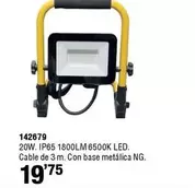 Oferta de Sonedas - 20W. IP65 1800LM 6500K LED. Cable De 3 M. Con Base Metálica NG por 19,75€ en ferrOkey