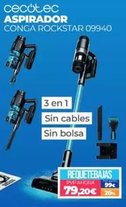 Oferta de Cecotec - Aspirador Conga Rockstar 09940 por 79,2€ en Electrocash